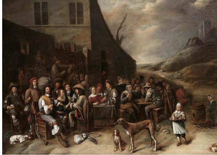 Outside a Tavern, Gillis van Tilborgh